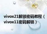 vivox21解锁密码教程（vivox11密码解锁）