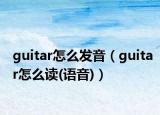 guitar怎么发音（guitar怎么读(语音)）
