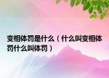 变相体罚是什么（什么叫变相体罚什么叫体罚）