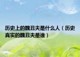 历史上的魏丑夫是什么人（历史真实的魏丑夫是谁）