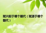 赋兴起于哪个朝代（赋源于哪个朝代）