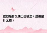 盘他是什么梗出自哪里（盘他是什么梗）