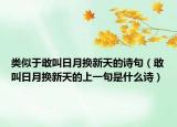 类似于敢叫日月换新天的诗句（敢叫日月换新天的上一句是什么诗）