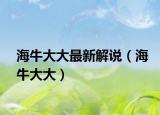 海牛大大最新解说（海牛大大）