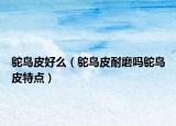 鸵鸟皮好么（鸵鸟皮耐磨吗鸵鸟皮特点）