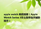 apple watch 稍后提醒（Apple Watch Series 3怎么暂停当天辅助提示）