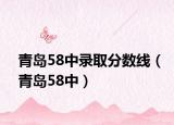 青岛58中录取分数线（青岛58中）