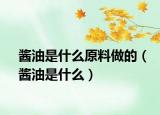 酱油是什么原料做的（酱油是什么）