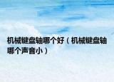 机械键盘轴哪个好（机械键盘轴哪个声音小）