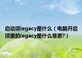 启动项legacy是什么（电脑开启项里的legacy是什么意思?）
