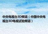 中央电视台3D频道（中国中央电视台3D电视试验频道）