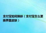 支付宝如何换肤（支付宝怎么更换界面皮肤）