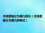 市场营销分为哪几部分（市场营销分为哪几种模式）