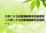 六月二十七日望湖楼醉书五绝意思（六月二十七日望湖楼醉书五首其一）