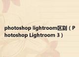photoshop lightroom区别（Photoshop Lightroom 3）