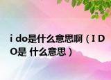 i do是什么意思啊（I DO是 什么意思）