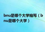 bnu是哪个大学缩写（bnu是哪个大学）