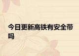 今日更新高铁有安全带吗