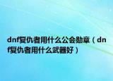 dnf复仇者用什么公会勋章（dnf复仇者用什么武器好）