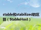 stable和stabilized的区别（StableHost）