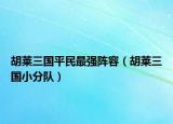 胡莱三国平民最强阵容（胡莱三国小分队）