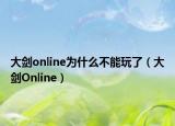大剑online为什么不能玩了（大剑Online）