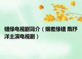 错缘电视剧简介（姻差缘错 隋抒洋主演电视剧）