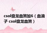 csol盘龙血煞加6（血滴子 csol盘龙血煞）