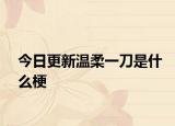今日更新温柔一刀是什么梗