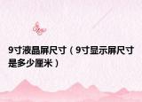 9寸液晶屏尺寸（9寸显示屏尺寸是多少厘米）