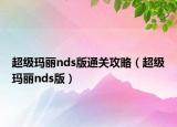 超级玛丽nds版通关攻略（超级玛丽nds版）