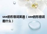 use的形容词英语（use的形容词是什么）