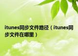 itunes同步文件路径（itunes同步文件在哪里）