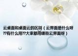 云桌面和桌面云的区别（云界面是什么呀??有什么用??大家都用哪些云界面呀）