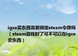 igxe买东西需要绑定steam令牌吗（steam游戏封了可不可以在igxe卖东西）