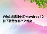 Win7旗舰版64位msvcirt.dll文件下载后在哪个文件夹