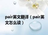 pair英文翻译（pair英文怎么读）