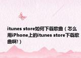 itunes store如何下载歌曲（怎么用iPhone上的itunes store下载歌曲啊!）