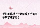手机屏幕裂了一条缝隙（手机屏幕裂了抹牙膏）