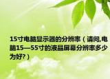15寸电脑显示器的分辨率（请问,电脑15—55寸的液晶屏幕分辨率多少为好?）