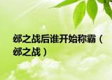 邲之战后谁开始称霸（邲之战）