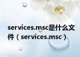 services.msc是什么文件（services.msc）