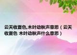 云天收夏色,木叶动秋声意思（云天收夏色 木叶动秋声什么意思）