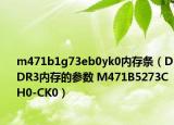 m471b1g73eb0yk0内存条（DDR3内存的参数 M471B5273CH0-CK0）