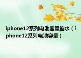 iphone12系列电池容量缩水（iphone12系列电池容量）