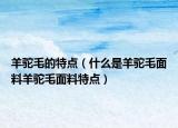 羊驼毛的特点（什么是羊驼毛面料羊驼毛面料特点）
