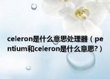 celeron是什么意思处理器（pentium和celeron是什么意思?）