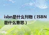 isbn是什么刊物（ISBN是什么意思）