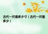 古代一尺是多少寸（古代一尺是多少）
