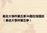 暴走大事件第五季36期在线播放（暴走大事件第五季）
